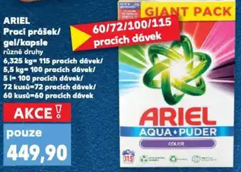 Kaufland ARIEL Prací prášek/ gel/kapsle nabídka