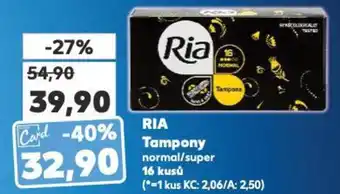 Kaufland RIA Tampony normal/super nabídka