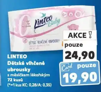 Kaufland LINTEO Dětské vlhčené ubrousky nabídka