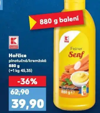 Kaufland Hořčice plnotučná/kremžská nabídka