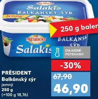 Kaufland PRÉSIDENT Balkánský sýr nabídka