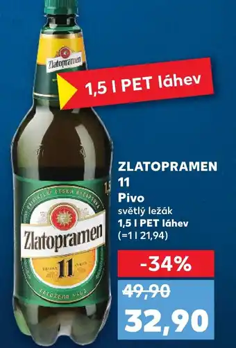 Kaufland ZLATOPRAMEN 11 Pivo 1.5L nabídka