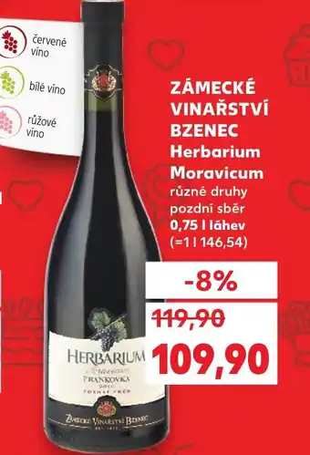 Kaufland ZÁMECKÉ VINAŘSTVÍ BZENEC Herbarium Moravicum nabídka