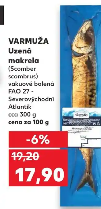 Kaufland VARMUŽA Uzená makrela nabídka