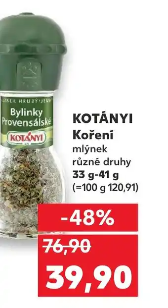 Kaufland KOTÁNYI Koření nabídka