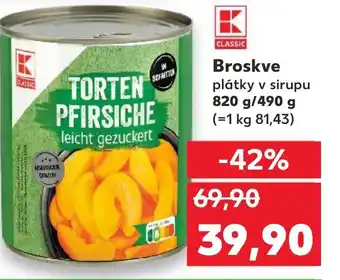 Kaufland Broskve nabídka