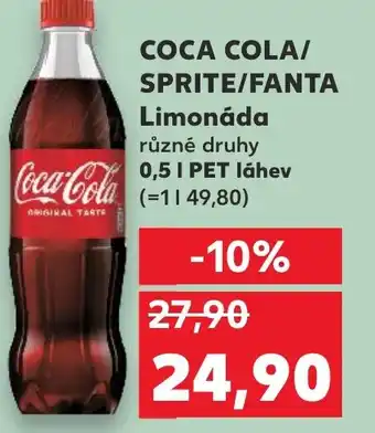 Kaufland COCA COLA/ SPRITE/FANTA Limonáda 0.5L nabídka