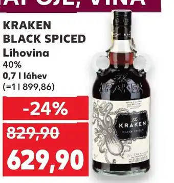 Kaufland KRAKEN BLACK SPICED Lihovina 0.7L nabídka