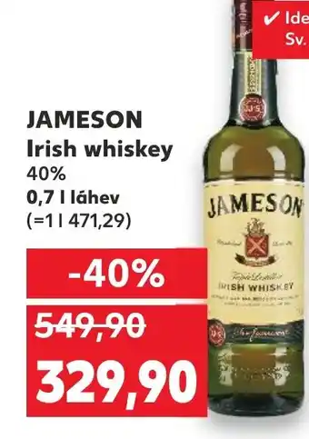 Kaufland JAMESON Irish whiskey 0.7L nabídka