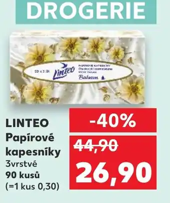 Kaufland LINTEO Papírové kapesníky nabídka