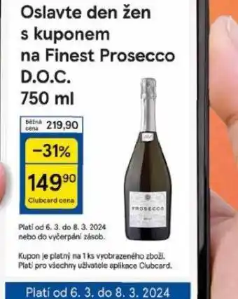 Tesco Finest prosecco d.o.c nabídka