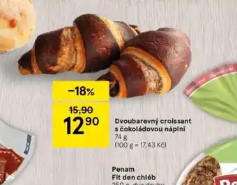 Tesco Dvoubarevný croissant s čokoládovou náplní nabídka