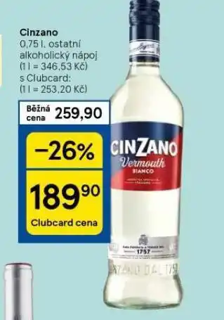 Tesco Cinzano nabídka