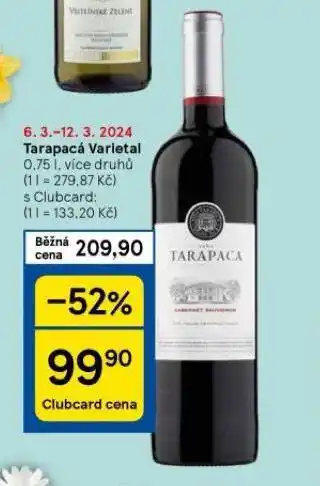 Tesco Tarapacá varietal nabídka