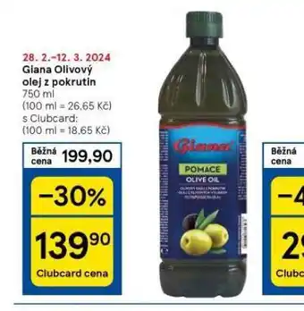 Tesco Giana olivový olej z pokrutin nabídka