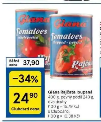 Tesco Giana rajčata loupaná nabídka