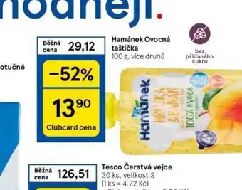 Tesco Hamánek ovocná taštička nabídka
