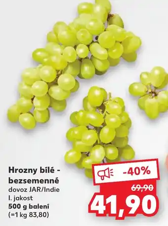 Kaufland Hrozny bílé - bezsemenné nabídka