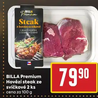 Billa BILLA Premium Hovězí steak ze svíčkové 2 ks nabídka