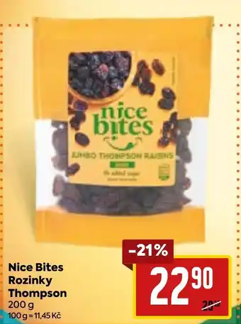 Billa Nice Bites Rozinky Thompson 200 g nabídka