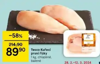Tesco Tesco Kuřecí prsní řízky 1kg nabídka