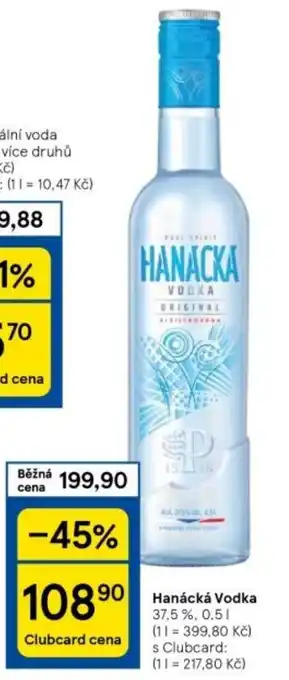 Tesco Hanácká Vodka nabídka