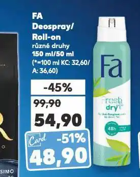 Kaufland Fa deodorant nabídka