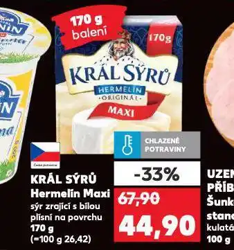 Kaufland Král sýrů hermelín nabídka