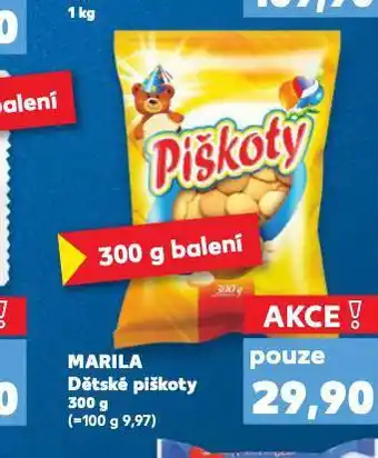 Kaufland Marila dětské piškoty nabídka
