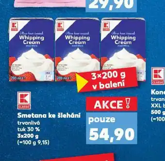 Kaufland Smetana ke šlehání nabídka