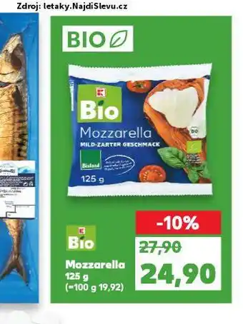 Kaufland Bio mozzarella nabídka