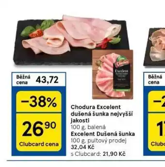 Tesco Chodura excelent dušená šunka nejvyšší jakosti nabídka