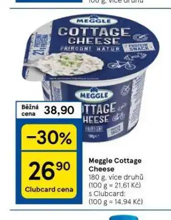 Tesco Meggle cottage cheese nabídka