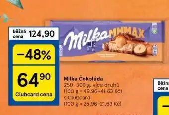 Tesco Milka čokoláda nabídka