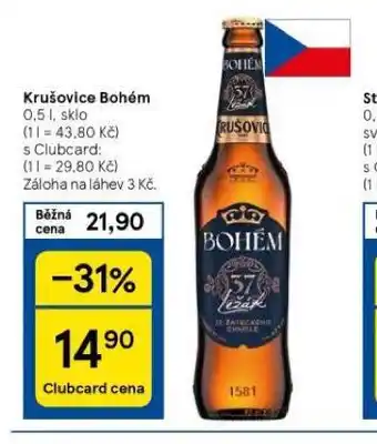 Tesco Pivo krušovice bohém nabídka