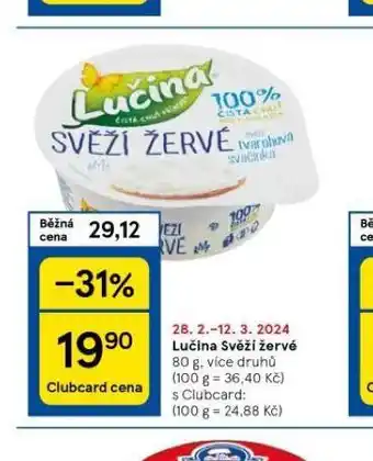 Tesco Lučina svěží žervé nabídka