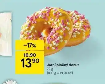 Tesco Jarní plněný donut nabídka