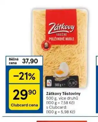 Tesco Zátkovy těstoviny nabídka