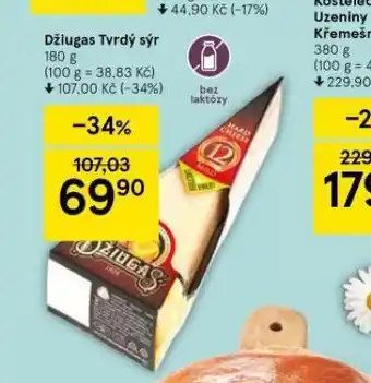 Tesco Džiugas tvrdý sýr nabídka