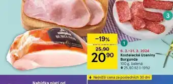 Tesco Kostelecké uzeniny burgunda nabídka