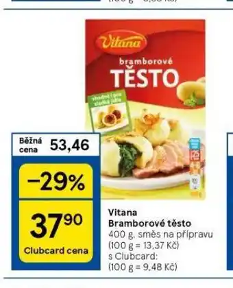 Tesco Vitana bramborové těsto nabídka