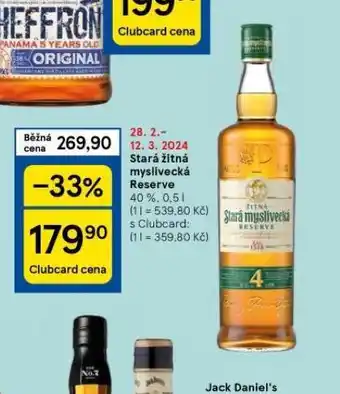 Tesco Stará žitná myslivecká reserve nabídka