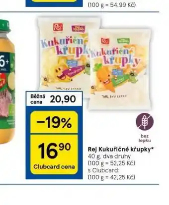 Tesco Rej kukuřičné křupky nabídka