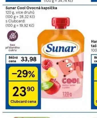 Tesco Sunar cool ovocná kapsička nabídka