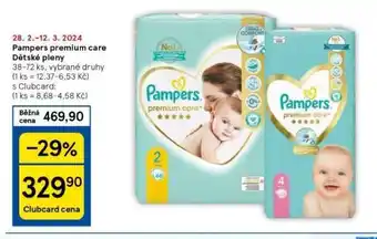 Tesco Pampers dětské plenky nabídka