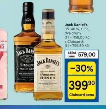 Tesco Jack daniel´s nabídka