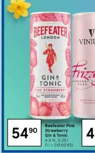 Tesco Beefeater pink strawberry gin & tonic nabídka