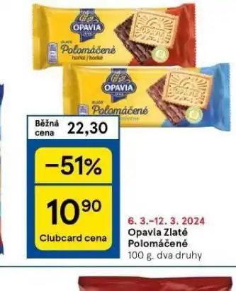 Tesco Opavia zlaté polomáčené nabídka