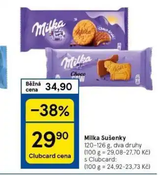 Tesco Milka sušenky nabídka