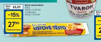 Tesco Brick listové těsto nabídka